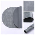 thumbnail image 5 of 6 Pcs Leather Oval Placemats for Kitchen Dining Table Decor Heat Resistant Table Placemats Wipeable Table Mat Dark Brown 17.3x11.8inch, 5 of 6