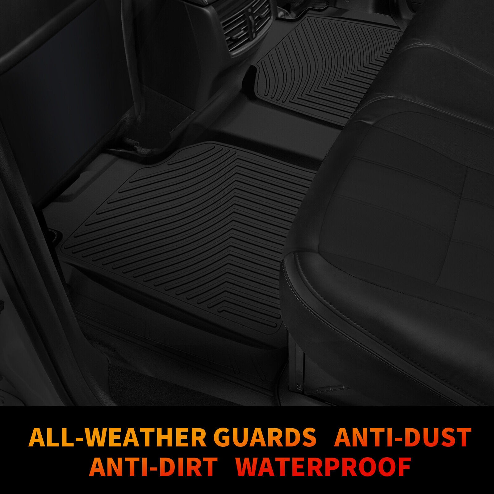 RVNI Floor Mats compatible with 2019-2023 2024 Chevy Silverado 1500 2019-2023 GMC Sierra 1500 all weather