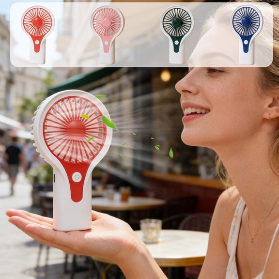 Summer Handheld Fan 3 Speed Settings USB Rechargeable Portable Mini Fan 4 Colors Personal Cooling for Travel Office by PALIFEUR