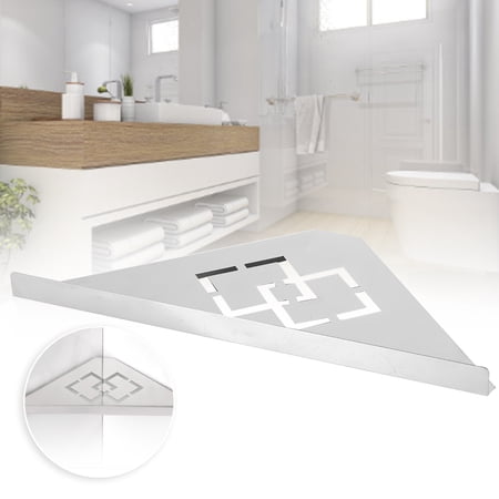Shower Organizer Shelf Storage Corner Rack Corner Shower Caddy Basket Rack Stainless Steel Triangular Storage Shelf Shower Corner Shelf Rack Organizer for Home Hotel[Perforated version]