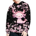 thumbnail image 3 of DISNIMO Girls Axolotl Hoodie Kids Cherry Blossom Hoodies for Boys 6-7 Hoodie Sweatshirts Hoodies Girl Pullover Sweatshirt with Hoodie Kids Sports Hoodie with Pockets Children, 3 of 7