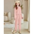 thumbnail image 6 of Arshiner Girls 2 Piece Outfits Casual Clothing Sets Long Sleeve Pullover Sweatshirts and Sweatpants with Pockets, 6 of 6