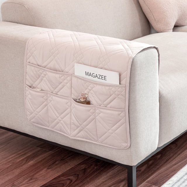 Sofa Armrest Organizer with 6 Pockets Waterproof Armchair Caddy Organizer Non-Slip Armrest Storage Organizer Hanging Sofa Armrest Caddy Washable Armrest Caddy Pocket for Sofa Couch Reclin