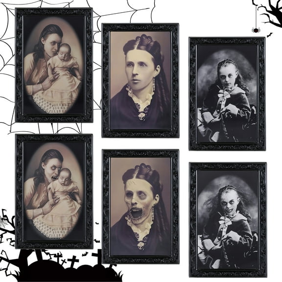 Halloween Decoration 3D Face Changing Moving Photo Frame Horror Party Decoration Home Decor