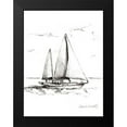 thumbnail image 2 of Loreth, Lanie 15x18 Black Modern Framed Museum Art Print Titled - Coastal Boat Sketch II, 2 of 5