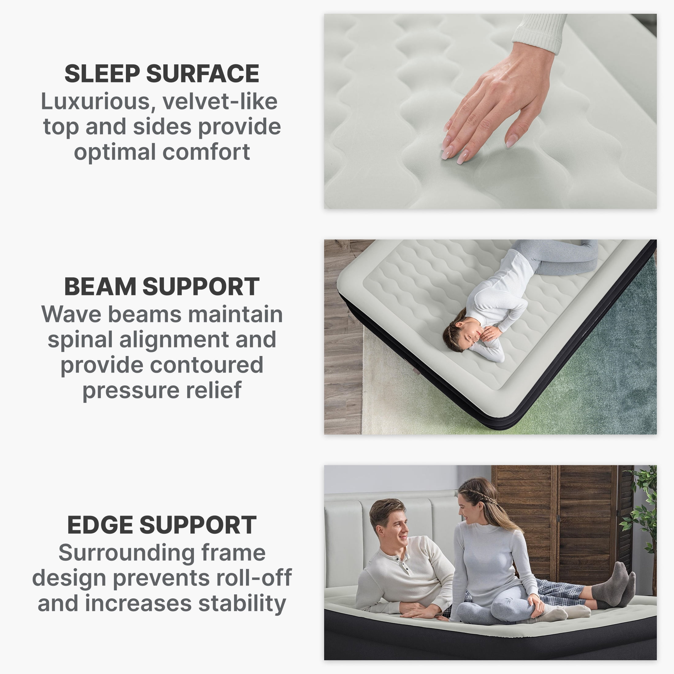 Bestway Tritech Air Mattress Queen 24" with Built-in AC Pump Included