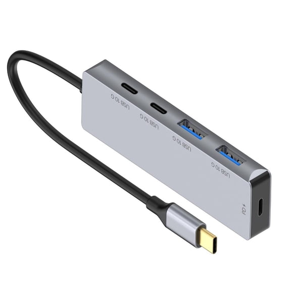 Yammee USB C Splitter Adapters 2A 2C Port 10Gbps Fast Charging Hubs For Laptop Phone Tablets