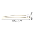 thumbnail image 4 of Unique Bargains 1 Pc Grace Pearl U-shaped Hair Pins Hair Clips for Girls 5.79"x0.79"x0.75" Gold Tone, 4 of 5