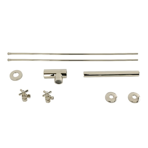 Kingston Brass KPK806P Trimscape Modern Plumbing Sink Trim Kit with Bottle Trap, Polished Nickel