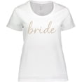 thumbnail image 3 of Inktastic Elegant Bride Script Minimalist Typography Women's Plus Size T-Shirt, 3 of 5