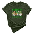 thumbnail image 2 of LSLJS Col Rond Saint Patrick's Imprimé à Quatre Feuilles Manches Courtes Décontracté Ample Haut Manches Courtes Col Rond/chemise, Cadeaux pour Femmes, 2 of 3