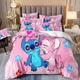 thumbnail image 2 of Juego de cama cómodo de Stitch para dos personas, tamaño completo, 3 piezas, cómodo para niñas y niños, 2 of 8