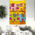 thumbnail image 4 of Elephant Nursery Decor Tapestry, Funky Floral Eastern Elephants Colorful Hand Drawn Fantasy Figures, Wall Hanging for Bedroom Living Room Dorm Decor, 40W X 60L Inches, Multicolor, by Ambesonne, 4 of 5