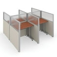 thumbnail image 2 of OFM RiZe 2 x 2 Privacy Workstation Unit in Gray and Cherry, 2 of 2
