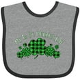 thumbnail image 3 of Inktastic My 1st St. Patrick's Day with Plaid Shamrocks Boys or Girls Baby Bib, 3 of 4