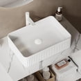 thumbnail image 2 of Wohh 20" Rectangular Bathroom Sink White Ceramic Vessel Vanity Basin with French Stripe Design, 19.69"x13.39"x5.12" Countertop Porcelain Sink for Modern Home & Commercial Use, 2 of 9