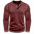 thumbnail image 7 of Men's Heavyweight Long Sleeve Casual T Shirt Slim Fit Solid Top Comfortable Breathable Daily Wear Fall Winter Mens Summer Lightweight Pullover Tee Shirts, 7 of 7