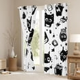 thumbnail image 3 of Castle Fairy Black Cats Black Out Curtains,Kawaii Pet Curtains Pack of 2 (42x63 Each), 3 of 6