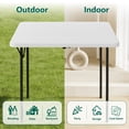 thumbnail image 3 of WLLJOY 36in Square Folding Table, Portable Plastic Table with Handle Suitable for Party and Parties Backyard Events, White, 3 of 9