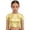 Gold, variant on Toddler Baby Girls Teen Girls Crop Top Solid Color Crew Neck Short Sleeve Sparkly T Shirt Performance Wear(Red,18-24 Months)