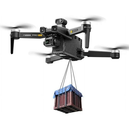 AE86 Pro Max Screen Control Aerial Drone with Obstacle Avoidance, 48-Minute Flight Time, 3-Axis Stabilized Gimbal, Aerial Camera, Black/Grey