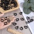 thumbnail image 4 of 50Pcs Silicone Rubber Rings Anti-Lost Black Adjustable Ring Holder 13mm Multipurpose Cases Necklace Lanyard Replacement Pendant Carrying Kit for Pens Keychains Office Sport, 4 of 6