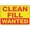 Warning Sign 3, variant on Clean Fill Wanted Sign 8"x12" Inch Metal Sign, Rustproof Aluminum, Multicolor