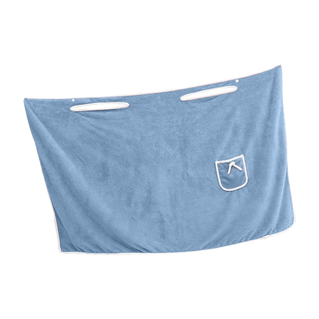 Toalla de baño para mujer, 135 x 80 cm, cómoda toalla de lino para baño, toalla de ducha envolvente Azul claro