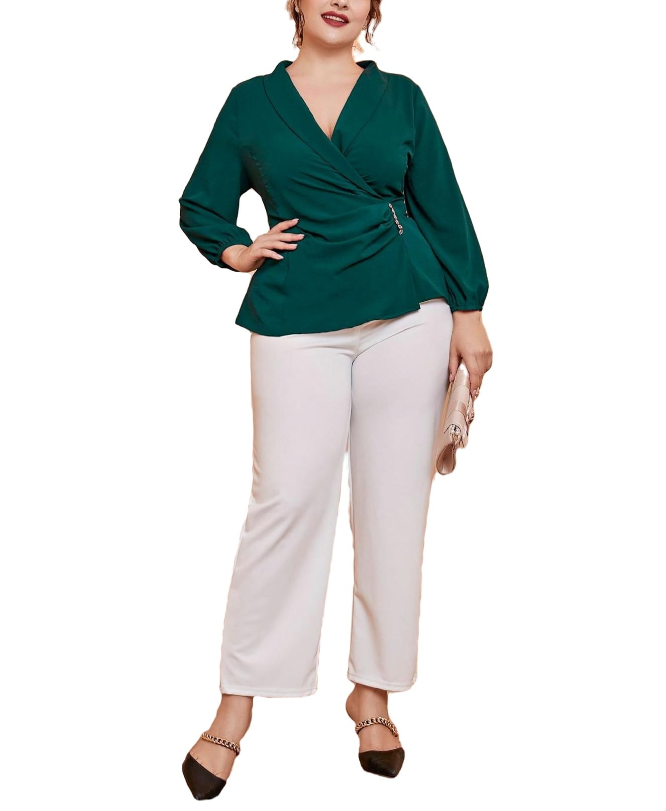 green peplum