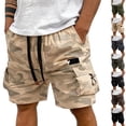 thumbnail image 2 of BRANROY Cargo Shorts for Men with Pockets - Loose Breathable Shorts, Great for Golf Shorts, Beach Shorts, and Casual Hiking Shorts in Hot Weather,Dark Green,M, 2 of 7