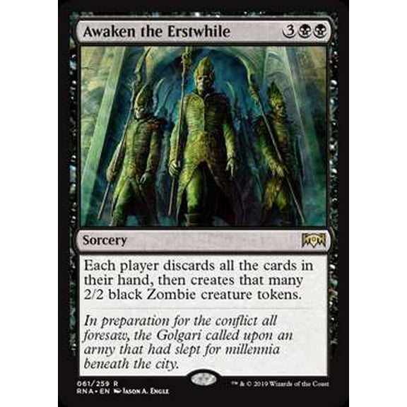 MtG Ravnica Allegiance Rare Awaken the Erstwhile #61