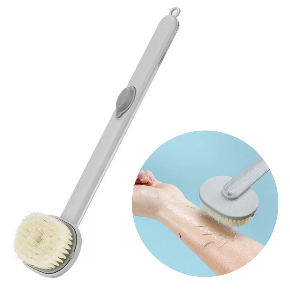 Long Handle Bath Massage Cleaning Brush with Soap Dispenser, Body Brush Back Scrubber Storable Body Wash, Exfoliating Bath Brush, Cleaning Massage Brush