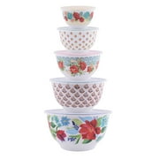 The Pioneer Woman Spring Bouquet Melamine Mixing Bowl Set, 10-Piece, 5 Bowls with 5 Lids