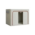 thumbnail image 2 of Yusimy Striped Oxford Cloth Steel Frame Storage Box Dust - Proof Storage Box (Foldable) Fabric Storage Box 15.75x11.81x7.87Inch for Home Storage, 2 of 6