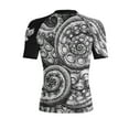 thumbnail image 2 of Raven Fightwear Women's Kraken Octopus BJJ Rash Guard Short Sleeve MMA Black/White, 2 of 3