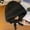 Black, variant on Winter Wool Knitted Hat Adjustable Drawstring Dual Purpose Earflap Hat and Knitted Bag Slouch Beanie Baggy Skull Cap