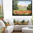 thumbnail image 4 of Designart - Poppy Field with Sky - Landscape Art Print Framed Canvas, 4 of 4