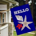thumbnail image 4 of Hello Summer House Flag 28" x 40" Double Sided Beach Starfish Conch Hibiscus Flower Yard Palm Leaves Garden Flag Banners for Patio Lawn Home Outdoor Decor (HF-S), 4 of 6