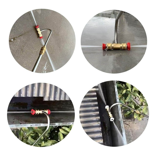 High Pressure Washer Gutter Cleaner Attachment For Wand 1/4 rod Hydrojet high Quick Connect