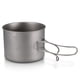 thumbnail image 2 of Tazas Juego de utensilios de cocina para acampar al aire libre Ultralight Titanium Set de 900 ml de olla y sartén de 350 ml con asas plegables, 2 of 7