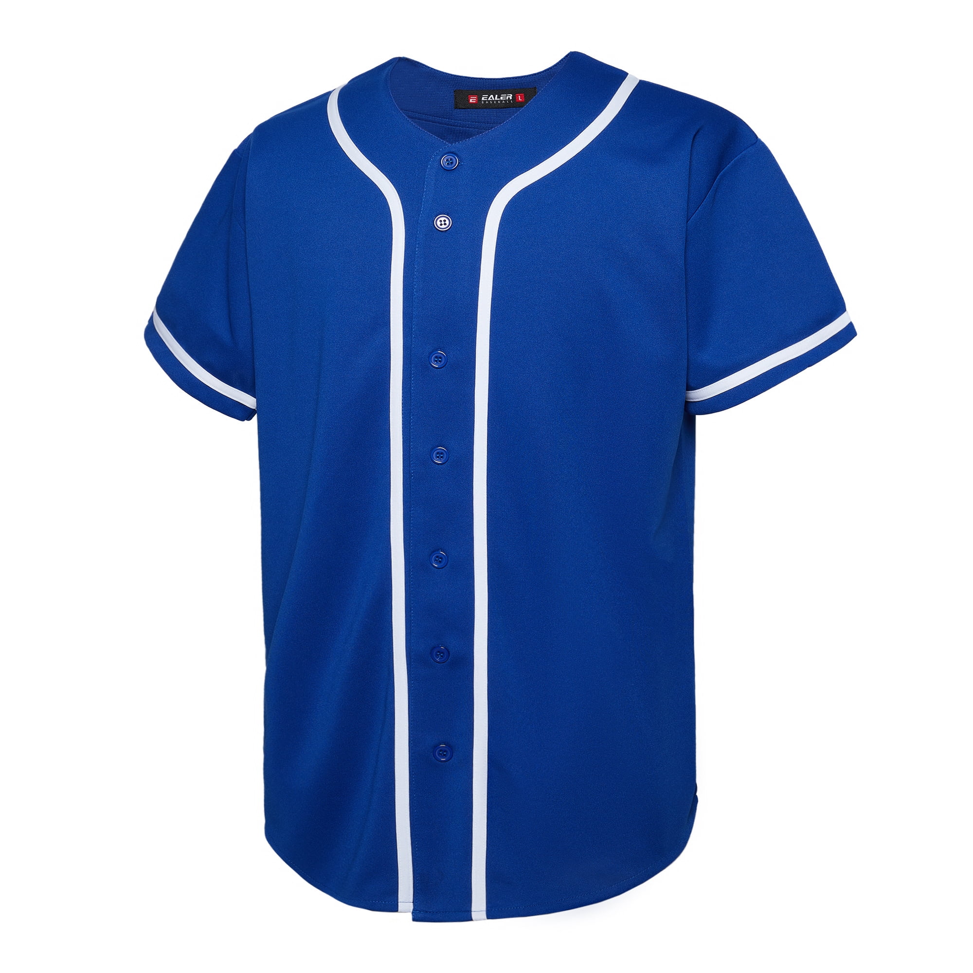 EALER BJ80 Series Mens Baseball Jersey Button Down Shirts Short Sleeve Hipster Hip Hop Sports Uniforms