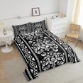 thumbnail image 4 of Erosebridal Bohomian Damask Bedding King Comforter Set, Aztec Floral Down Comforter, Geometric Decor, Reversible, 4 of 7