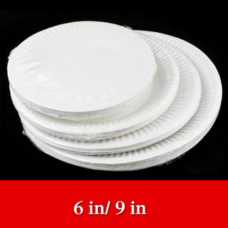 AJM Packaging Corporation White Paper Plates, 9 Diameter