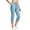 Light Blue, variant on Womens High-Waist Straight-Leg Capri Pants with Drawstring-Waist and Flowy-Fabric, Soft Flowy for daily fitness workouts Pink S