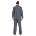 thumbnail image 5 of Amaxer Mens Yarn Cotton Notch Collar Pajama Set, Long Sleeve & Long Pants, Lightweight Breathable Loungewear, S-XXL, 5 of 5