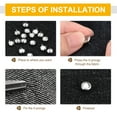 thumbnail image 5 of 120Pcs 7mm/0.28" Rhinestone Claw Beads Nailhead, Rivets Metal Decorative for DIY Craft Making Purse, Gold White, 5 of 6
