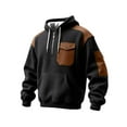 thumbnail image 1 of MHFRRA Sudadera con Capucha y Tejido de Cremallera de Un Cuarto, Ligera, Deportiva, con Bolsillo Delantero, Cómoda y Informal Negro, 1 of 3