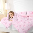 thumbnail image 3 of Erosebridal Pink Bow Personalized Initial J Bedding Comforter Set 7-Piece For Kids,Girls Teens Dreamy Princess Bowknot King Bedding Sets,Pink Reversible, 3 of 6