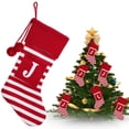 thumbnail image 2 of BinKFF Christmas Tree Decoration - 16.5 Inches Christmas Stockings with Initials, Large Embroidered Letter Knit Christmas Stocking for Family Holiday Decorations and Xmas Gift, 2 of 9