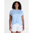 thumbnail image 2 of Time and Tru Women's Twist Front Top, Sizes XS-XXXL, 2 of 6